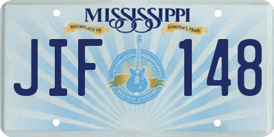 MS license plate JIF148