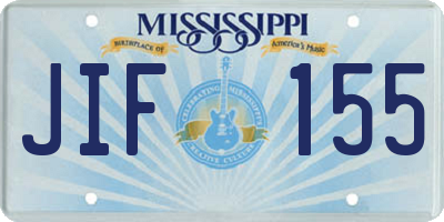 MS license plate JIF155