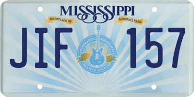 MS license plate JIF157
