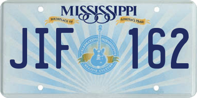 MS license plate JIF162