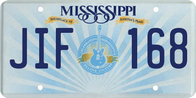 MS license plate JIF168