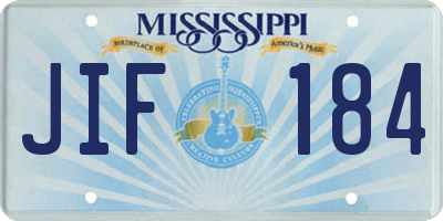 MS license plate JIF184