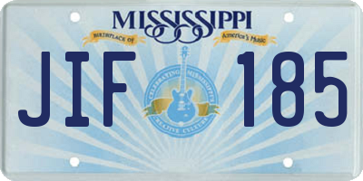 MS license plate JIF185