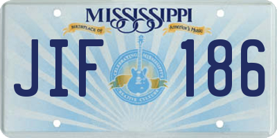 MS license plate JIF186