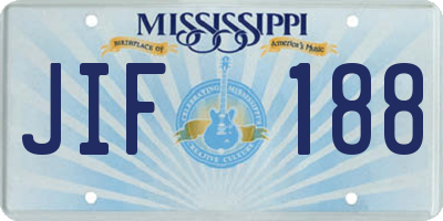 MS license plate JIF188