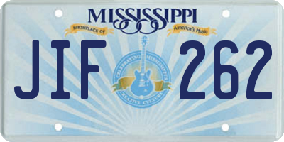 MS license plate JIF262