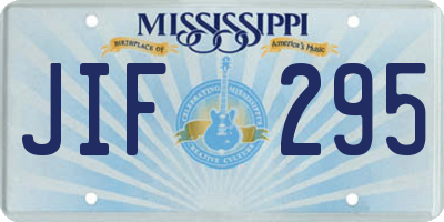 MS license plate JIF295