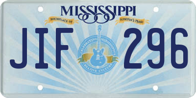 MS license plate JIF296