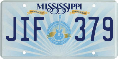 MS license plate JIF379