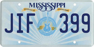 MS license plate JIF399