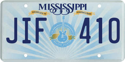 MS license plate JIF410