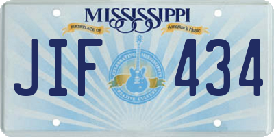 MS license plate JIF434