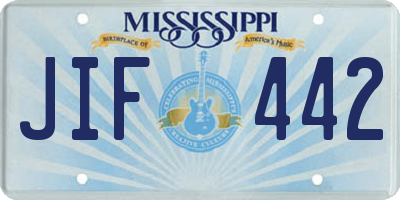 MS license plate JIF442
