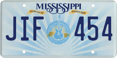 MS license plate JIF454