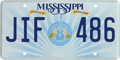 MS license plate JIF486