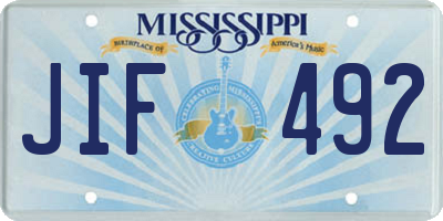 MS license plate JIF492