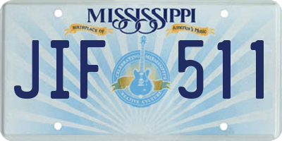 MS license plate JIF511