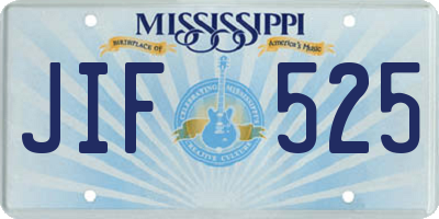 MS license plate JIF525