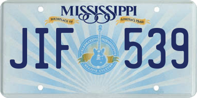MS license plate JIF539