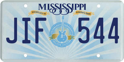 MS license plate JIF544
