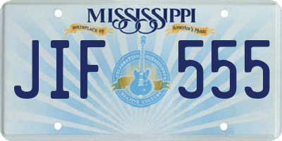 MS license plate JIF555