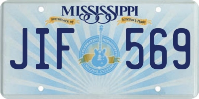 MS license plate JIF569
