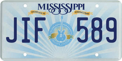 MS license plate JIF589