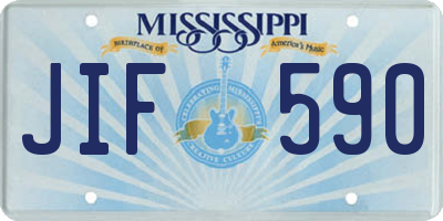 MS license plate JIF590