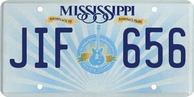 MS license plate JIF656