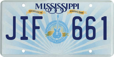 MS license plate JIF661