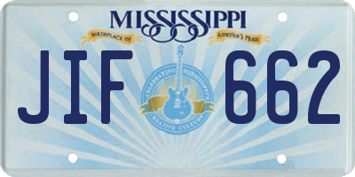 MS license plate JIF662
