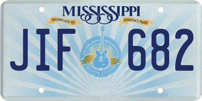 MS license plate JIF682