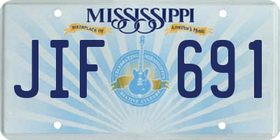 MS license plate JIF691