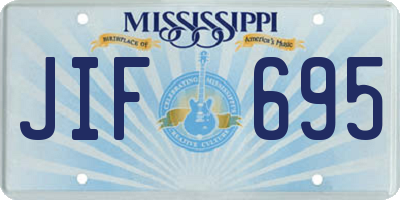 MS license plate JIF695
