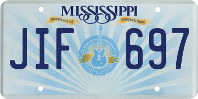 MS license plate JIF697