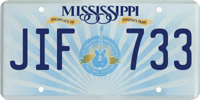 MS license plate JIF733