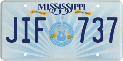 MS license plate JIF737
