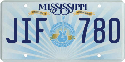 MS license plate JIF780