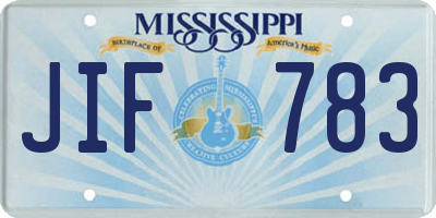 MS license plate JIF783