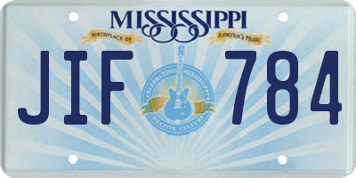 MS license plate JIF784