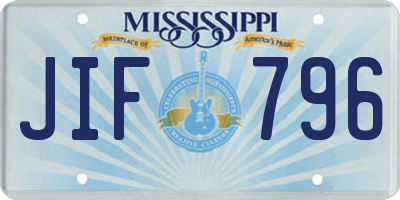 MS license plate JIF796