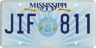 MS license plate JIF811