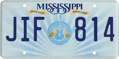 MS license plate JIF814