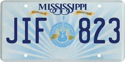 MS license plate JIF823