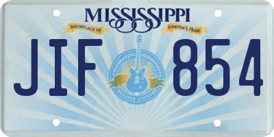 MS license plate JIF854