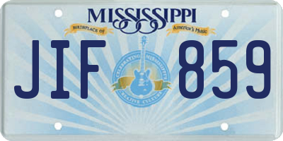 MS license plate JIF859