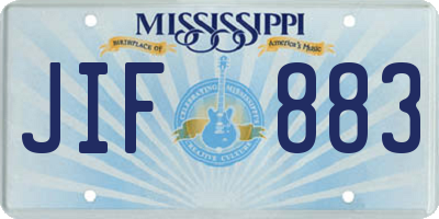 MS license plate JIF883