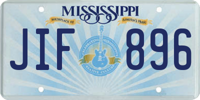 MS license plate JIF896