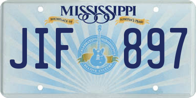 MS license plate JIF897