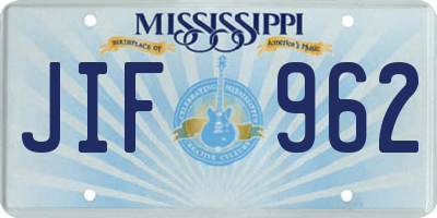 MS license plate JIF962
